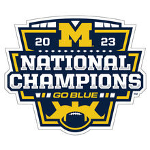 Load image into Gallery viewer, University of Michigan - 2023 College Football Playoffs National Champions Car Magnet