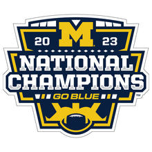 Load image into Gallery viewer, University of Michigan - 2023 College Football Playoffs National Champions Car Magnet