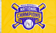 Load image into Gallery viewer, Gold LSU Baseball College World Series Champions Flag