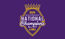 Load image into Gallery viewer, 3x5 LSU Gymnastics 2024 NCAA Gymnastics Championship Flag