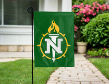 Load image into Gallery viewer, northern michigan university garden flag with torch of knowledge for yard decor
