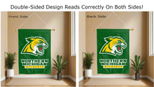 Load image into Gallery viewer, northern michigan wildcats logo reading correctly on both sides of house flag