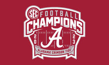Load image into Gallery viewer, University of Alabama 2023 SEC Football Champions 3x5 Flag