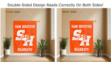 Load image into Gallery viewer, sam houston bearkats logo reading correctly on both sides of house flag