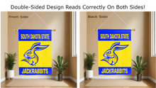 Load image into Gallery viewer, south dakota state jackrabbits logo reading correctly on both sides of house flag