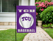 Load image into Gallery viewer, purple tcu baseball garden flag for yard decor