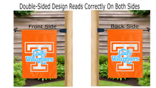 Load image into Gallery viewer, Tennessee Lady Volunteers logo reading correctly on both sides of garden flag