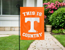 Load image into Gallery viewer, This is Tennessee Country Garden Flag hung outside for yard decor