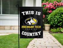 Load image into Gallery viewer, this is michigan tech huskies country garden flag for yard decor