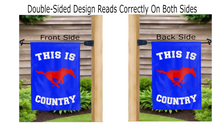 Load image into Gallery viewer, this is smu country logo reading correctly on both sides of garden flag