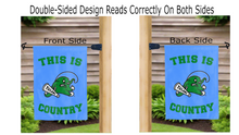 Load image into Gallery viewer, this is tulane country logo reading correctly on both sides of garden flag