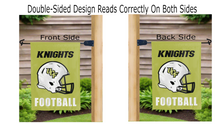 Load image into Gallery viewer, ucf knights football logo reading correctly on both sides of garden flag