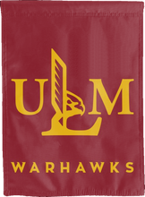 Load image into Gallery viewer, double sided house flag with ulm warhawks logo for man cave decor