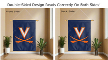 Load image into Gallery viewer, university of virginia logo reading correctly on both sides of house flag