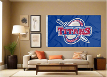 Load image into Gallery viewer, Blue 3x5 foot University of Detroit Mercy Flag with Titans sword and shield logos and two metal grommets
University_of_Detroit_Mercy_Titans_Blue_3x5_Flag