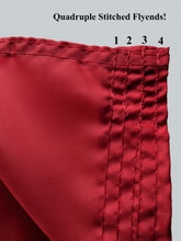 Load image into Gallery viewer, Red Quadruple stitched flyends of University of Wisconsin Applique Flag with two metal grommets
University of Wisconsin Applique Flag