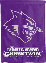 Load image into Gallery viewer, purple abilene christian wildcats double sided house flag for college dorm decor