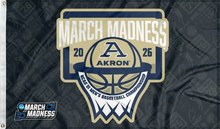 Load image into Gallery viewer, akron basketball march madness 2026 flag for college dorm decor