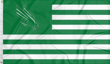 Load image into Gallery viewer, american flag style university of north texas flag for college dorm decor