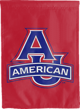 Load image into Gallery viewer, red american university double sided house flag for game day decor
