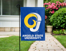 Load image into Gallery viewer, blue angelo state university double sided garden flag for yard decor