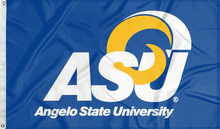 Load image into Gallery viewer, blue angelo state university flag for college dorm decor