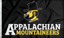 Load image into Gallery viewer, black appalachian state university mountaineers flag for college dorm decor