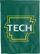 Load image into Gallery viewer, green arkansas tech university double sided house flag with new school logo for man cave decor