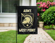 Load image into Gallery viewer, army west point double sided garden flag hung outside for yard decor