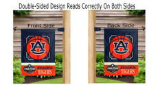 Load image into Gallery viewer, auburn basketball march madness final four logo reading correctly on both sides of garden flag
