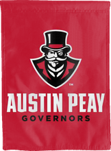 Load image into Gallery viewer, red austin peay governors double sided house flag for college dorm decor