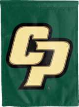 Load image into Gallery viewer, back side of cal poly mustangs double sided house flag for man cave decor