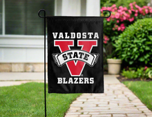 Load image into Gallery viewer, back side of valdosta state university garden flag for yard decor