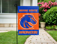 Load image into Gallery viewer, blue and orange boise state broncos double sided garden flag for yard decor