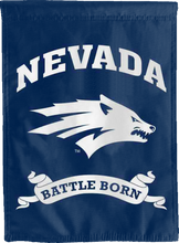 Load image into Gallery viewer, double sided house flag with nevada battle born logo for man cave decor