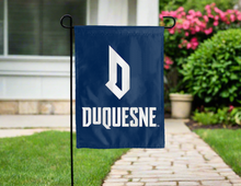 Load image into Gallery viewer, blue duquesne university double sided garden flag for yard decor
