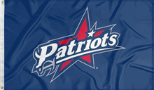 Load image into Gallery viewer, blue francis marion university patriots flag for college dorm decor