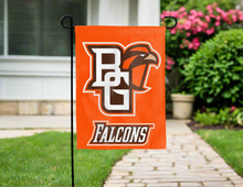 Load image into Gallery viewer, bowling green double sided garden flag hung outside for yard decor