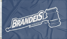 Load image into Gallery viewer, blue brandeis judges athletics flag for college dorm decor