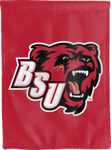 Load image into Gallery viewer, red bridgewater state university double sided house flag for game day decor