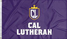 Load image into Gallery viewer, purple cal lutheran flag for college dorm decor