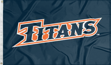 Load image into Gallery viewer, blue california state fullerton flag for college dorm decor