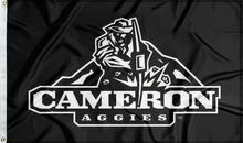 Load image into Gallery viewer, black cameron university flag for college dorm decor