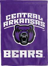 Load image into Gallery viewer, purple central arkansas bears double sided house flag for man cave decor