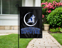 Load image into Gallery viewer, black college of southern nevada coyotes double sided garden flag for yard decor