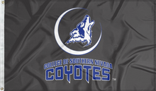 Load image into Gallery viewer, black college of southern nevada coyotes flag for college dorm decor