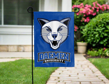 Load image into Gallery viewer, blue daemen university double sided garden flag for yard decor