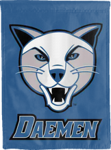 Load image into Gallery viewer, blue daemen university double sided house flag for game day decor