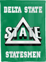 Load image into Gallery viewer, green delta state statesmen double sided house flag for man cave decor