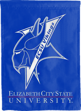 Load image into Gallery viewer, blue elizabeth city state university double sided house flag for man cave decor
